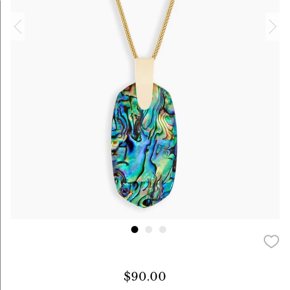 Kendra Scott Inez Gold Pend Necklace Abalone Shell